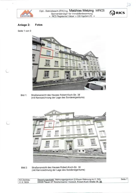 Zwangsversteigerung Eigentumswohnung in Plauen: Objektfoto
