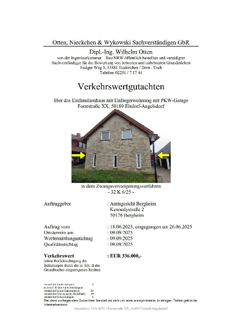 Zwangsversteigerung Zweifamilienhaus in Elsdorf: Objektfoto