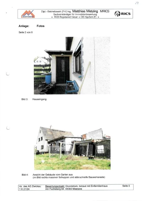 Zwangsversteigerung Doppelhaushälfte in Meerane: Objektfoto