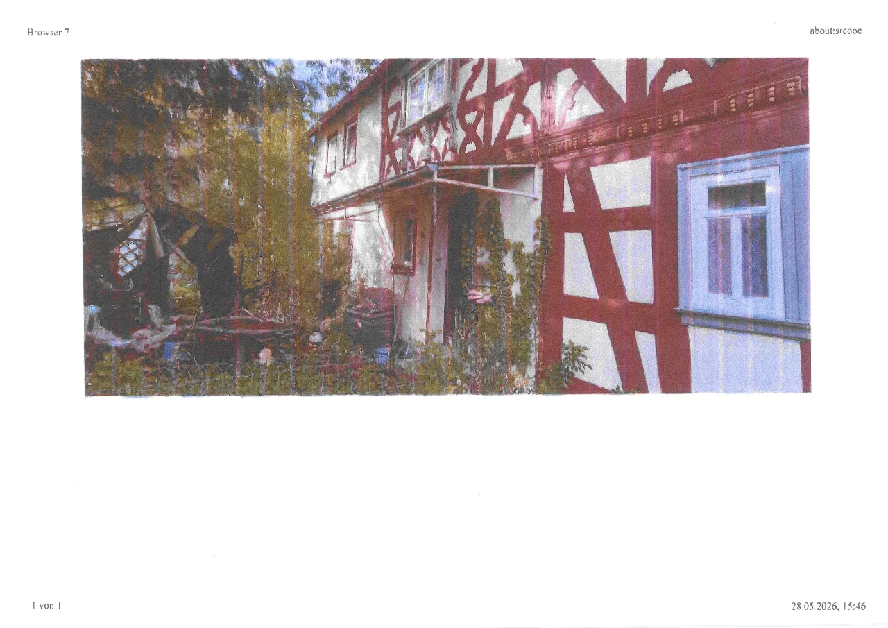 Mehrperspektiven-Fassade Fachwerk-Gebäude