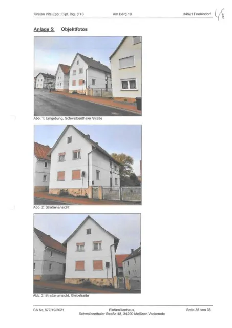 Zwangsversteigerung Einfamilienhaus in Meißner: Objektfoto