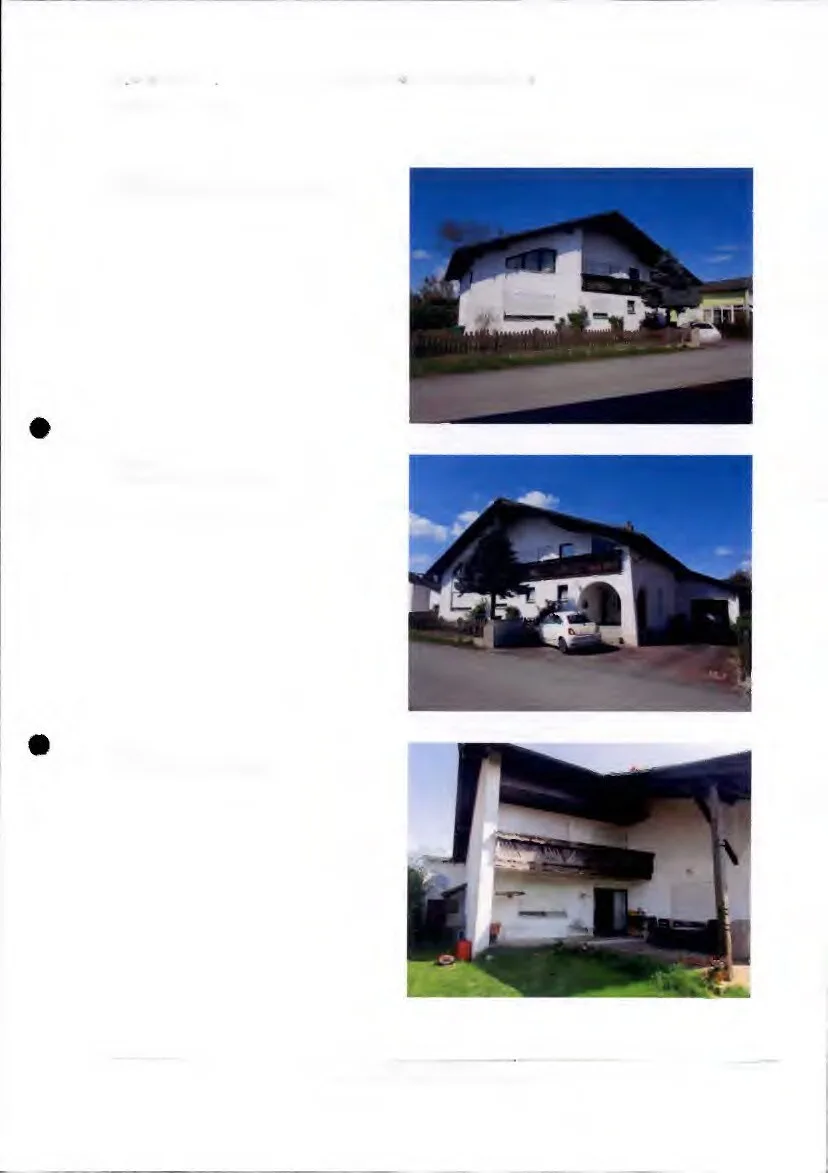 Multiple exterior views - front facade, side elevation, and terrace area