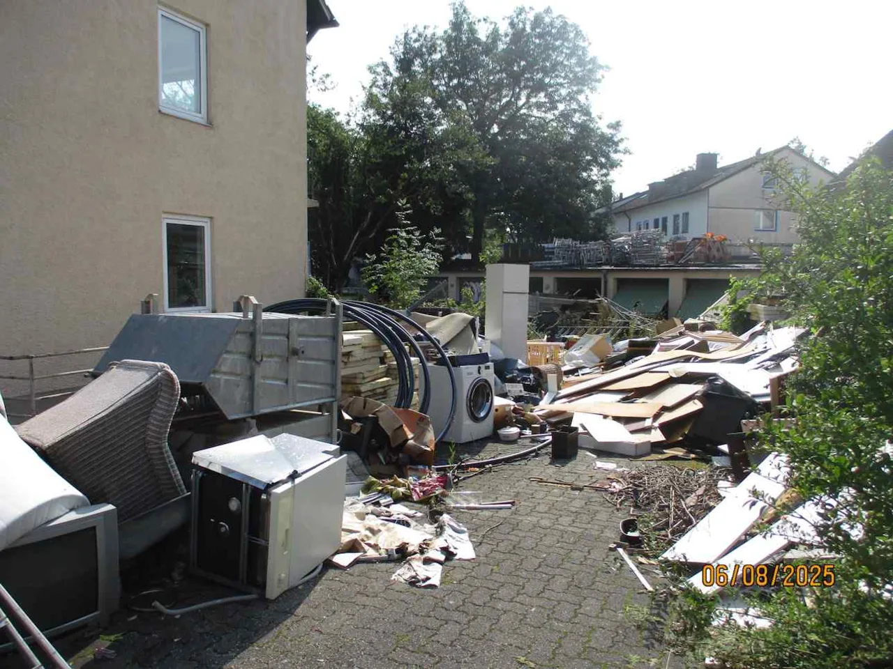 Building exterior and courtyard area