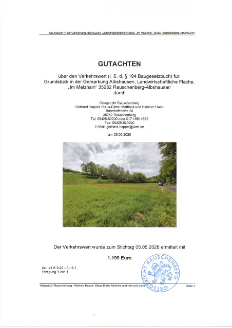 Zwangsversteigerung Land-/Forstwirtschaft in Rauschenberg: Objektfoto