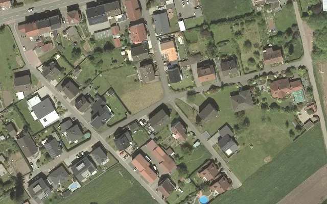 Amtliches Luftbild der Straßenlage