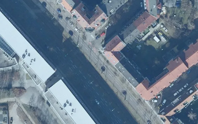 Amtliches Luftbild der Straßenlage