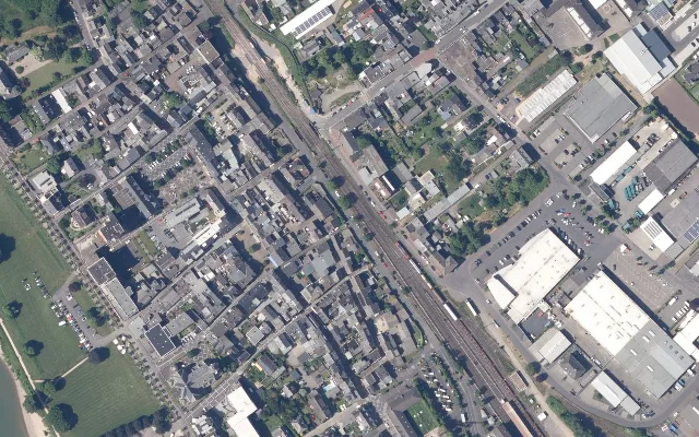 Amtliches Luftbild der Straßenlage