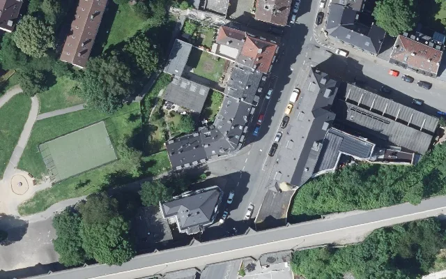 Amtliches Luftbild der Straßenlage