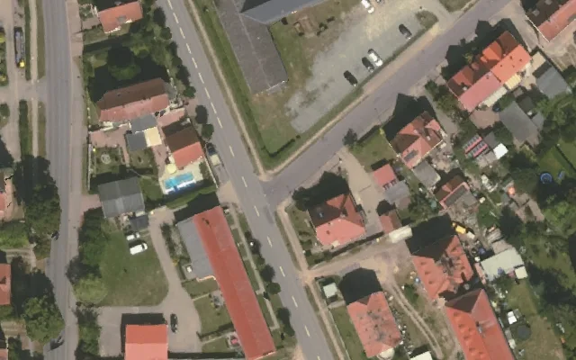 Amtliches Luftbild der Straßenlage