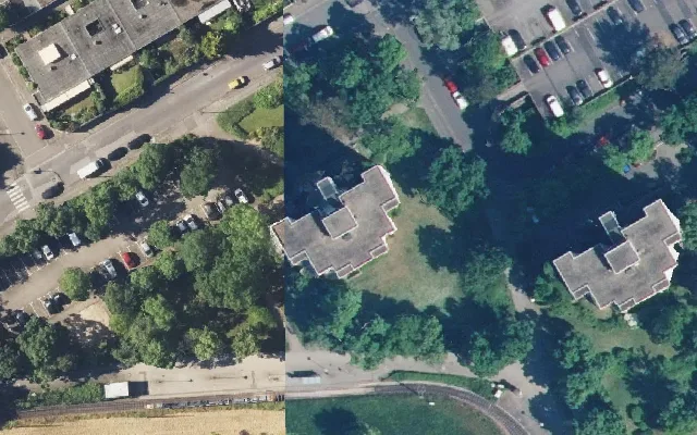Amtliches Luftbild der Objektlage