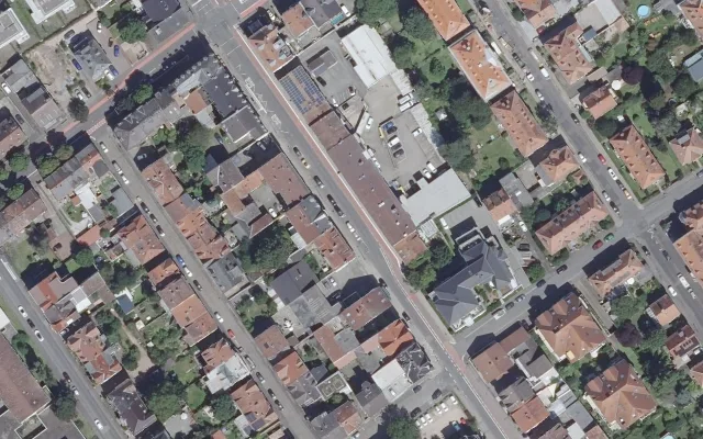 Amtliches Luftbild der Straßenlage