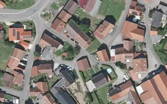 Amtliches Luftbild der Straßenlage