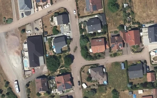Amtliches Luftbild der Straßenlage