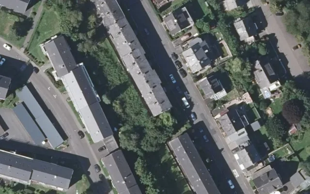 Amtliches Luftbild der Objektlage