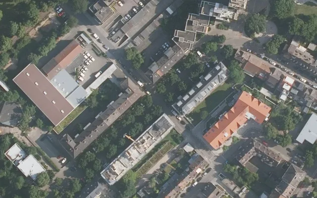 Amtliches Luftbild der Straßenlage