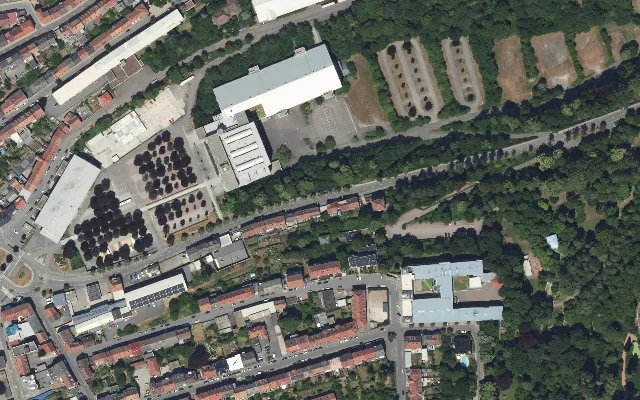 Amtliches Luftbild der Straßenlage