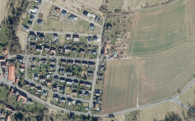 Amtliches Luftbild der Straßenlage