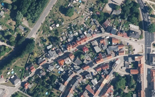 Amtliches Luftbild der Straßenlage