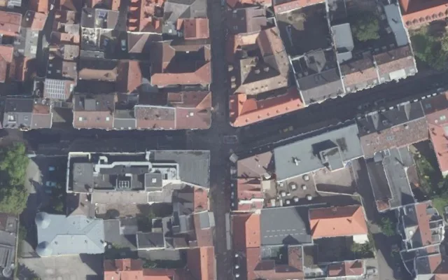 Amtliches Luftbild der Straßenlage