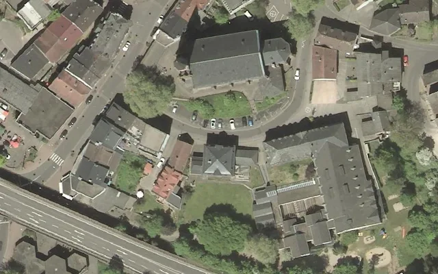 Amtliches Luftbild der Straßenlage