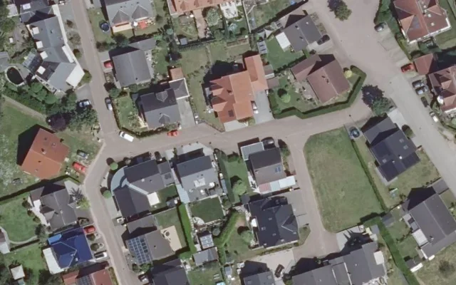 Amtliches Luftbild der Straßenlage