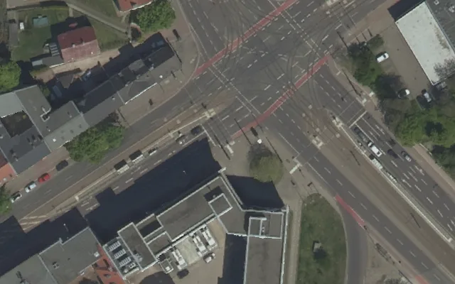 Amtliches Luftbild der Straßenlage