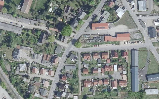Amtliches Luftbild der Straßenlage