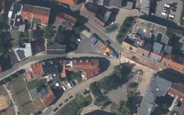 Amtliches Luftbild der Straßenlage
