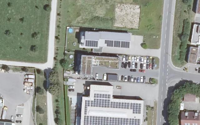 Amtliches Luftbild der Objektlage