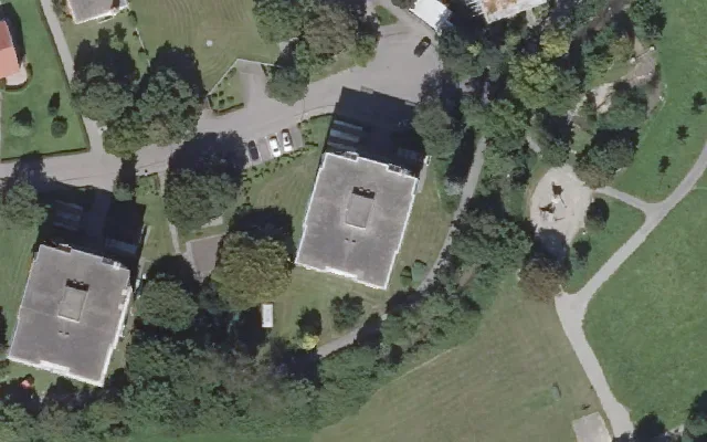 Amtliches Luftbild der Objektlage