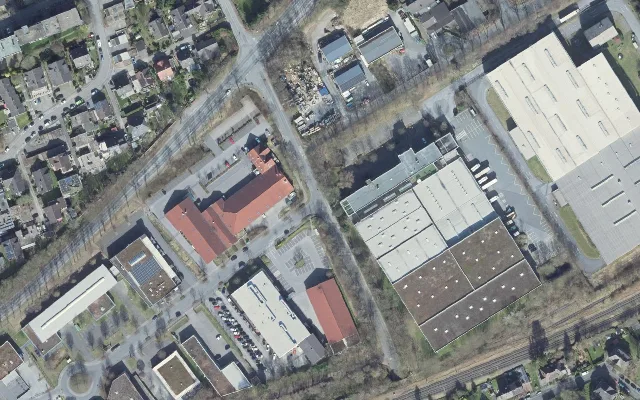 Amtliches Luftbild der Straßenlage