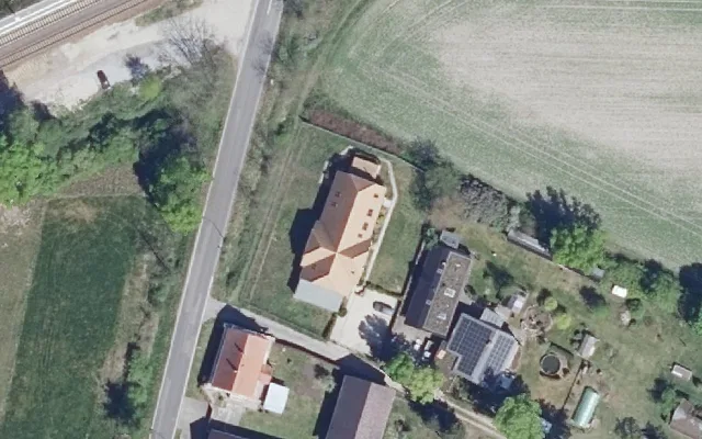 Amtliches Luftbild der Objektlage