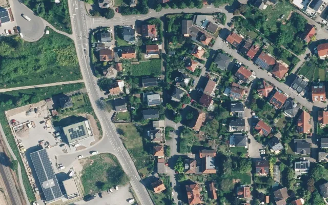 Amtliches Luftbild der Straßenlage