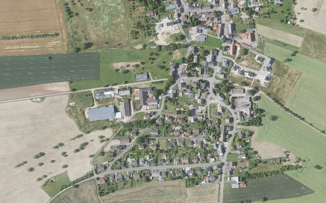 Amtliches Luftbild der Straßenlage