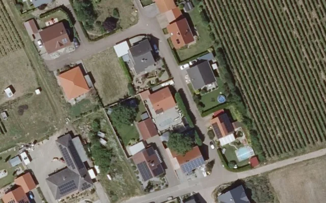 Amtliches Luftbild der Objektlage