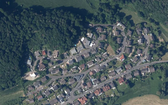 Amtliches Luftbild der Straßenlage