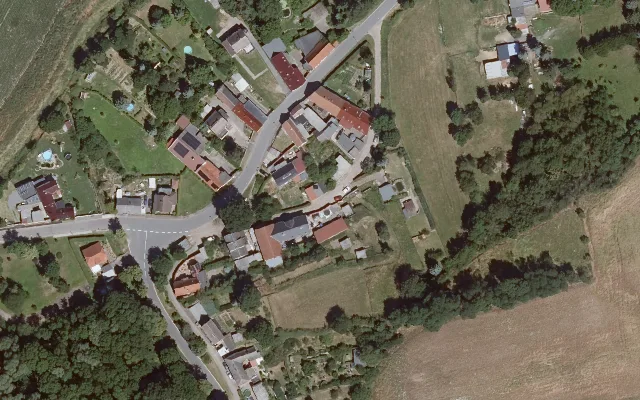 Amtliches Luftbild der Straßenlage