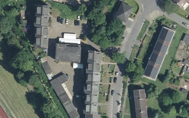 Amtliches Luftbild der Objektlage