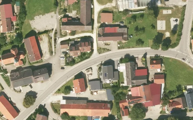 Amtliches Luftbild der Straßenlage