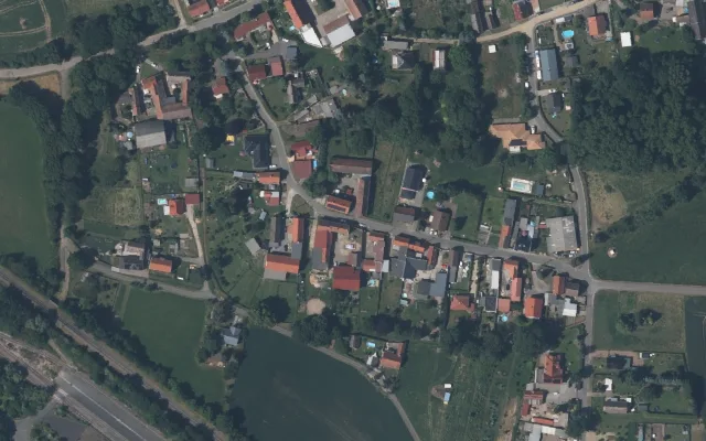 Amtliches Luftbild der Straßenlage