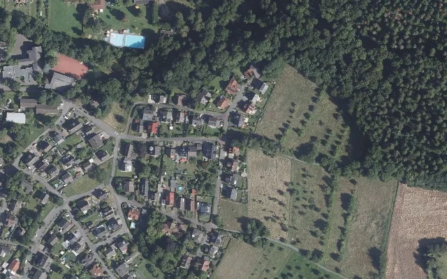 Amtliches Luftbild der Straßenlage