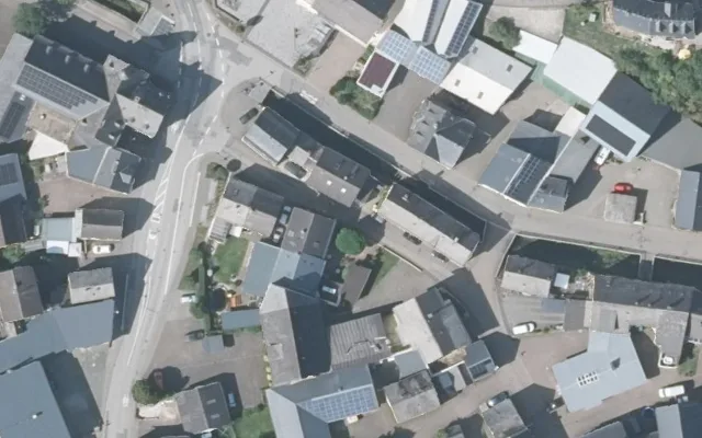 Amtliches Luftbild der Straßenlage