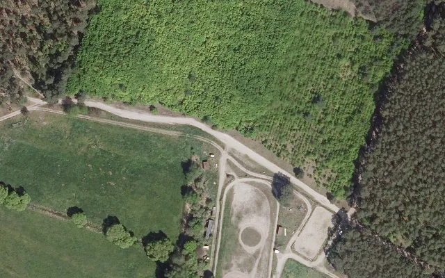Amtliches Luftbild der Straßenlage