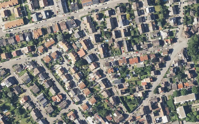 Amtliches Luftbild der Straßenlage