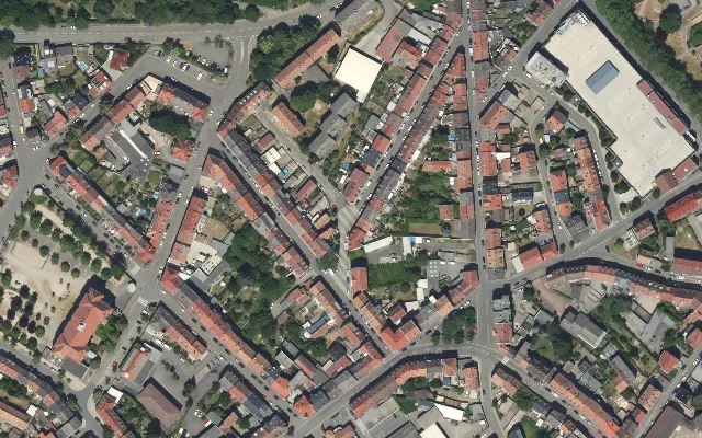 Amtliches Luftbild der Straßenlage
