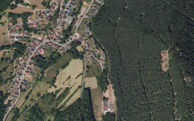 Amtliches Luftbild der Straßenlage