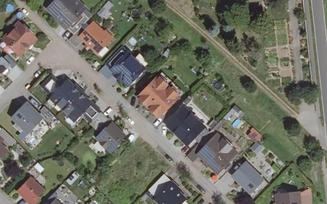 Amtliches Luftbild der Objektlage