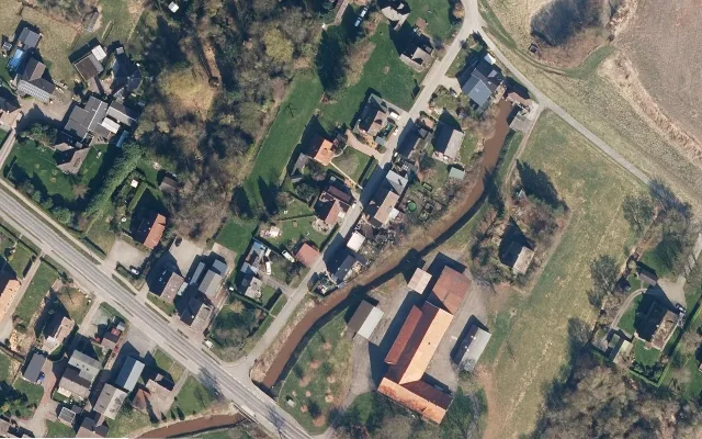 Amtliches Luftbild der Straßenlage