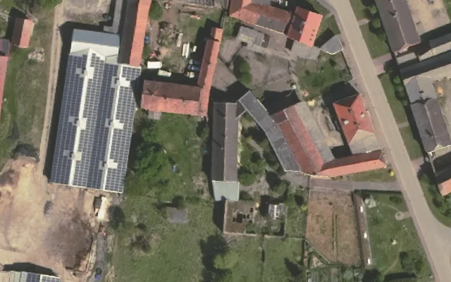 Amtliches Luftbild der Objektlage