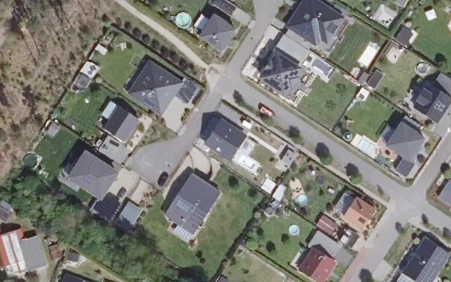 Amtliches Luftbild der Objektlage